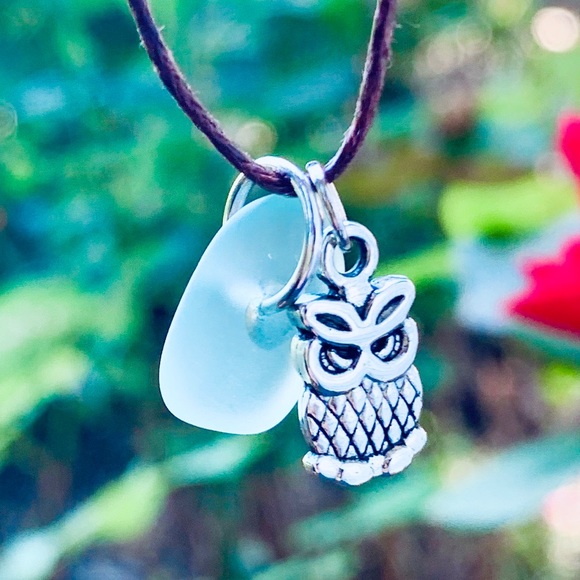 Jewelry - 🐳 3/$20 Owl Seaglass Necklace